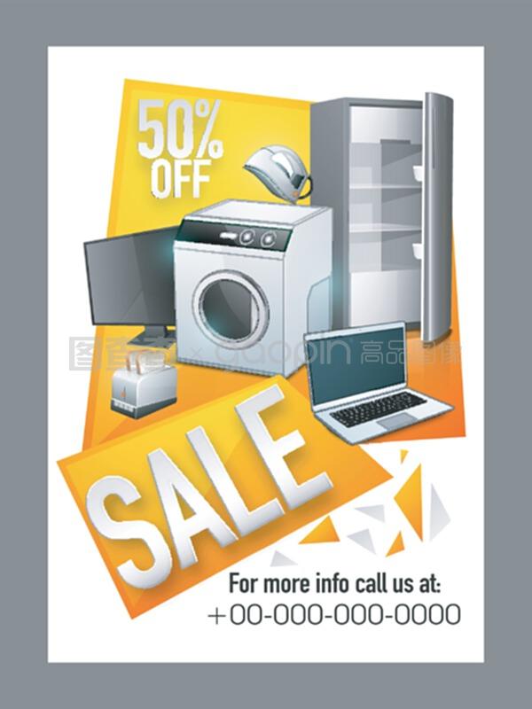 銷(xiāo)售海報(bào)、旗幟或電子物品的傳單。